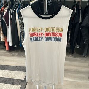 Long flowing Harley top